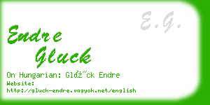 endre gluck business card